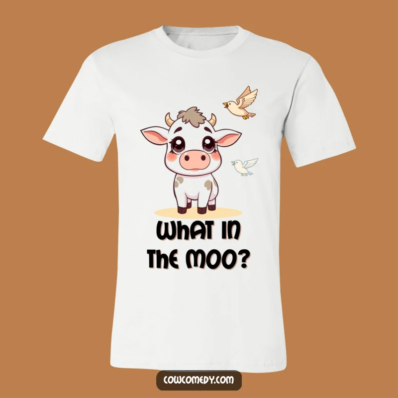 Funny Cow Bird Watching Tee: Hilarious Surprise Shirt, Perfect Gift