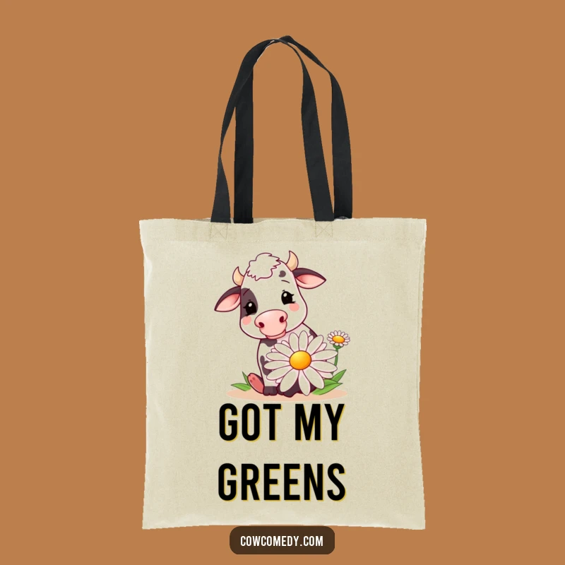 Funny Cow Daisy Tote Bag: Carry Your Laughs in Style