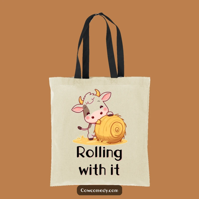 Funny Playful Cow Tote Bag: Carry Your Fun Everywhere